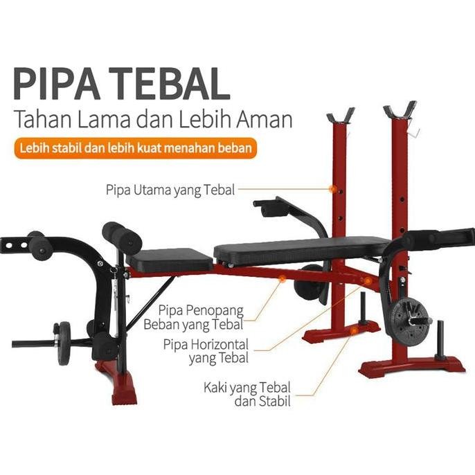 bench press murah / bench press alat fitness / bench press multifungsi