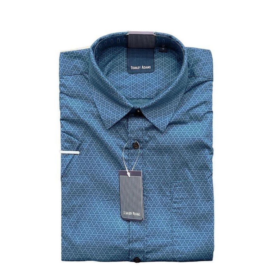 Kemeja Pria Stanley Adam Original Formal Kerja  Kantor Lengan Pendek HS