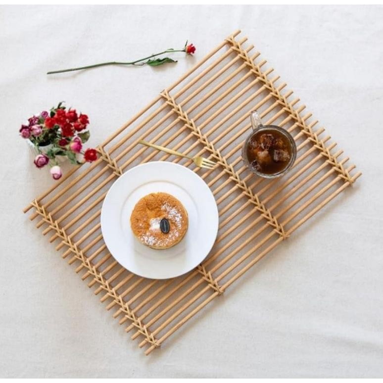 tray rotan size 50x34/tatakan rotan/alas makan/dekorasi meja makan/alas piring