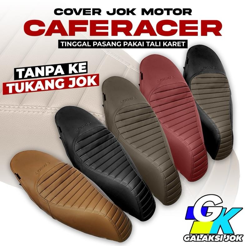 100% Ori As23 Cover Jok Motor Caferacer Tinggal Pasang Scoopy Vario Pcx Beat Nmax Aerox Fazzio Origi