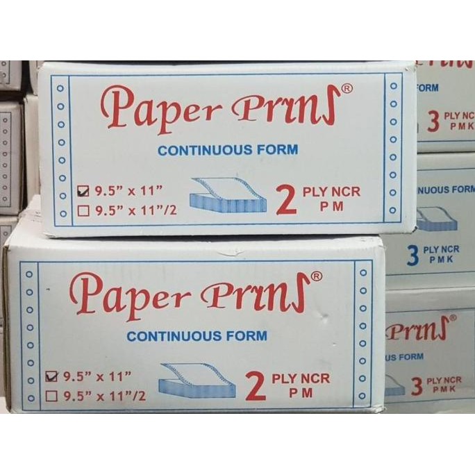 

NEW Continuous Form Paper Print 9.5 x 11" 2 Ply Rangkap Full K2 Full