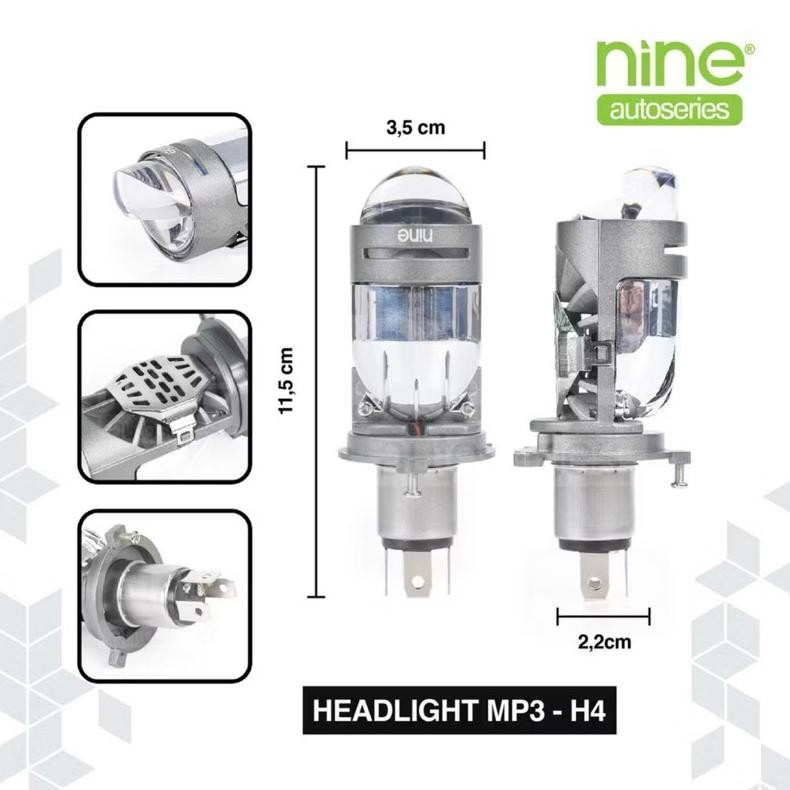 LAMPU BILED PNP H4 MP3 MP3pro MOTOR MOBIL LUMINOS MINI PROJECTOR MINI BILED