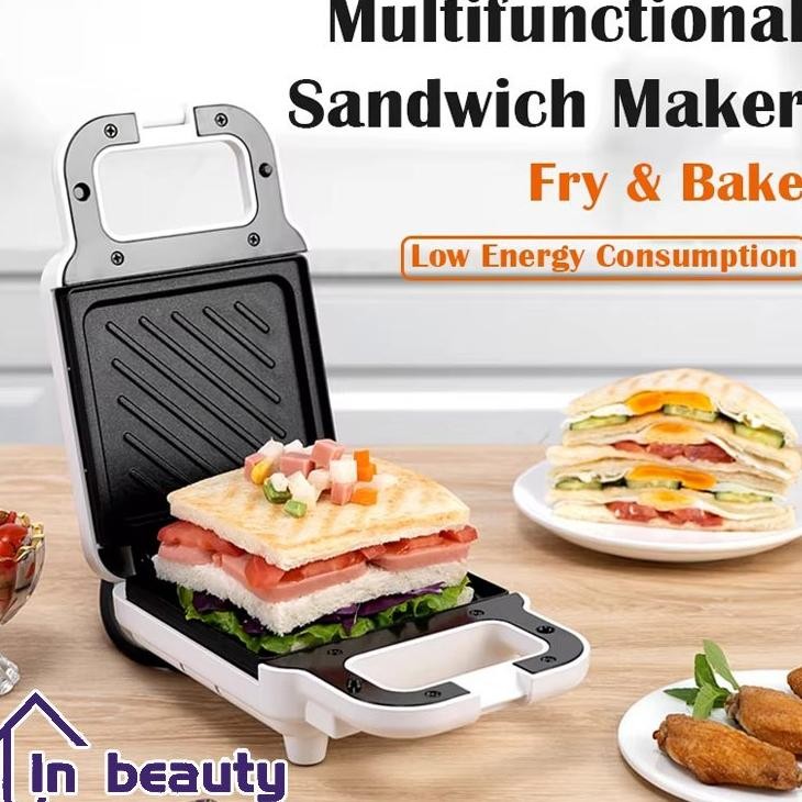 Sandwich Maker Toaster Panggang Anti Lengket Low Watt  Satu Menit Alat Pembuat Sandwich