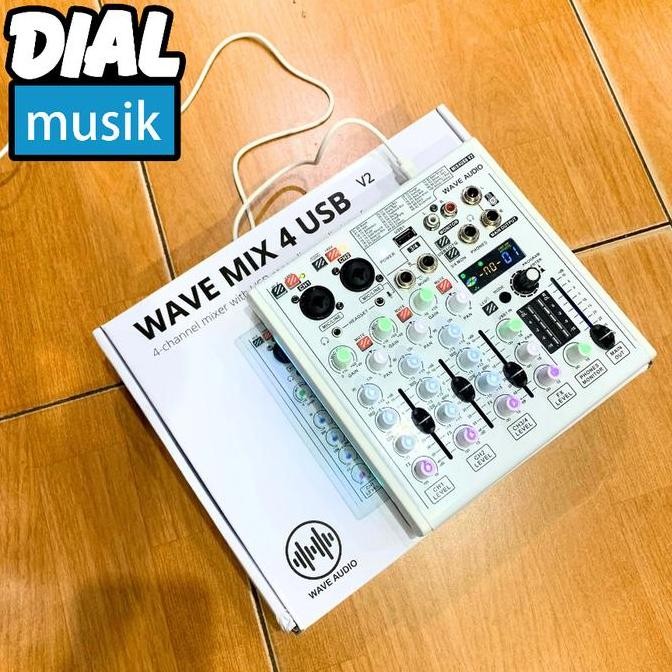 Wave Audio Mixer MIX4 V2 USB - Mixer Soundcard MIX 4 - 4 CH Mixer ENC
