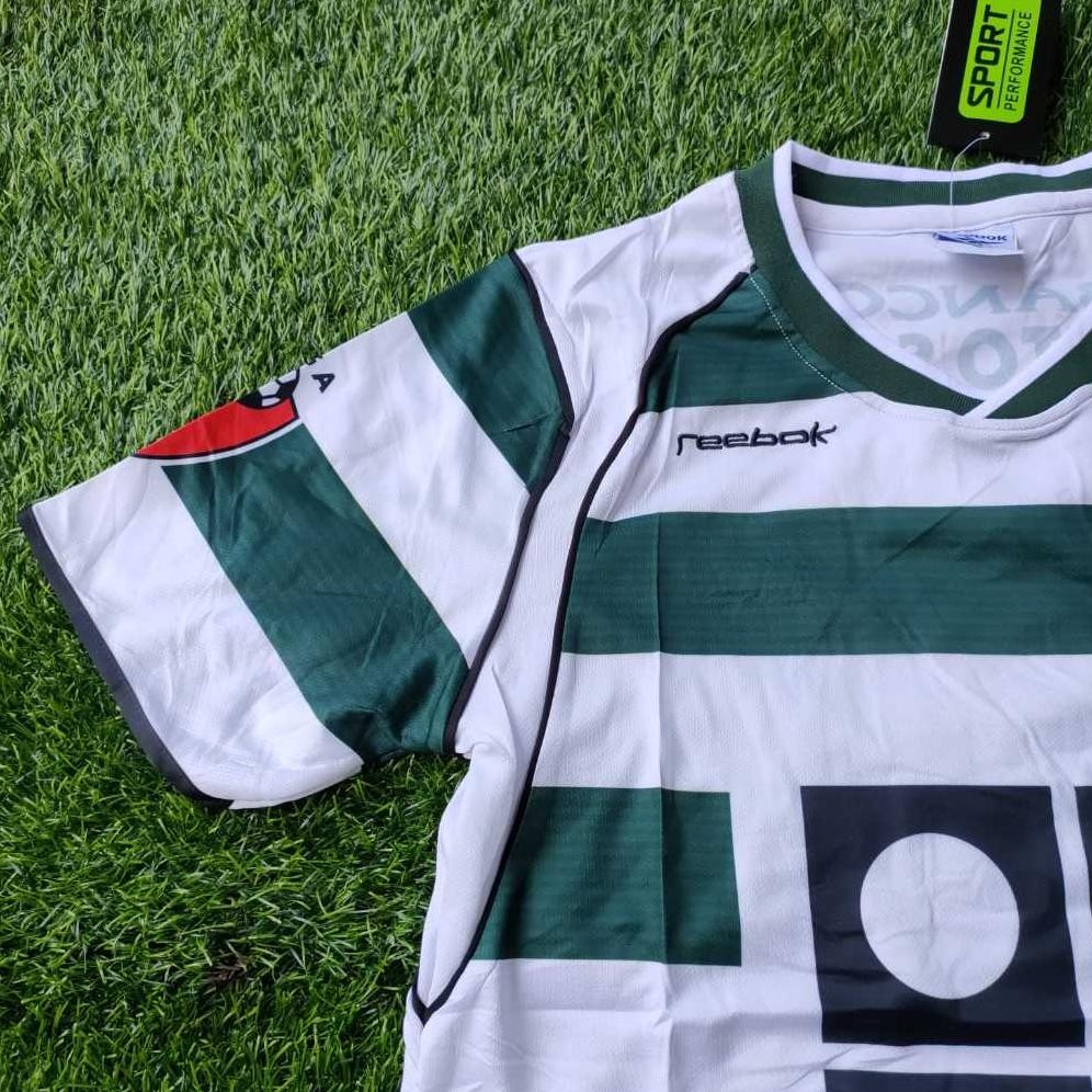 RETRO JERSEY BOLA VINTAGE SPORTING LISBON HOME 2002/2003 GRADE AAA HIGH QUALITY
