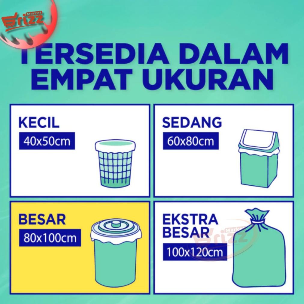 Kantong Plastik Sampah Klinpak | Klin Pak | Klinpack | Klin Pack Uk Besar 80 X 100 Cm New