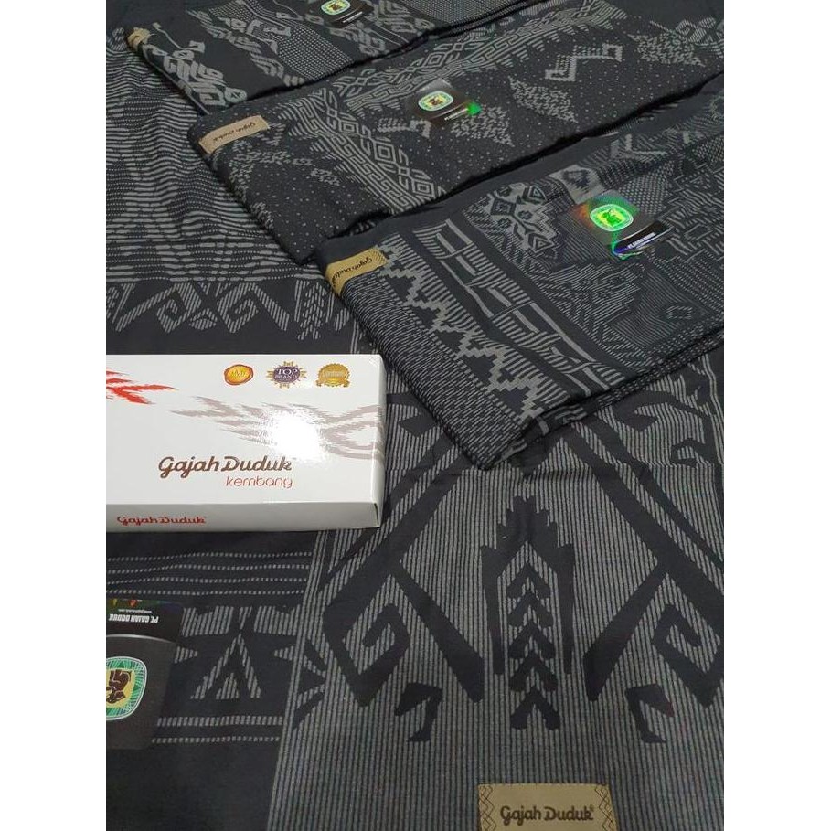 (Good) SARUNG GAJAH DUDUK ASIA KEMBANG BLACK SERIES