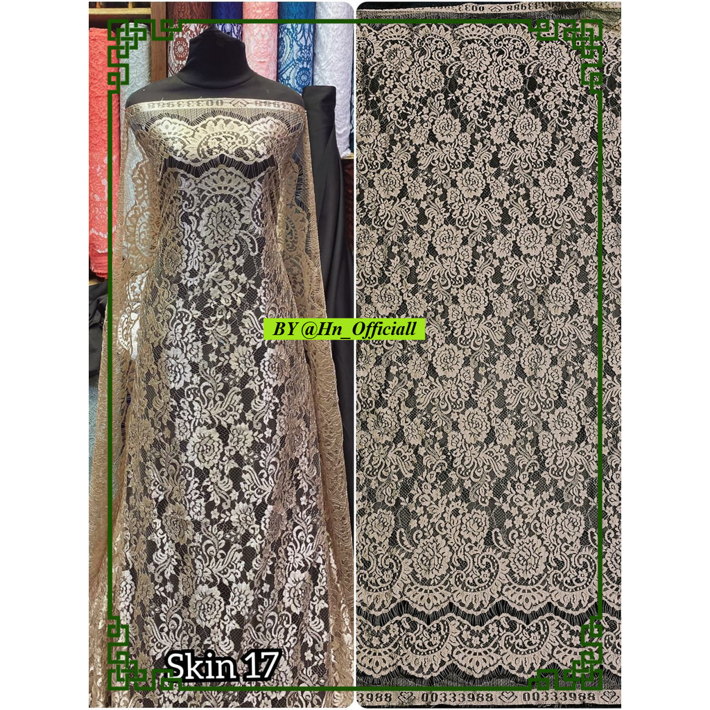 { TA ] Kain Kebaya Brukat metalik / Brokat panel semi francis benang methalik perpotong