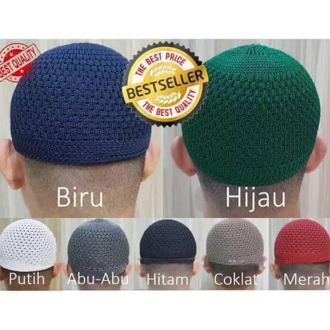 (Good) PECI HAJI RAJUTAN WARNA / TOPI RAJUTAN / PECI RAJUTAN / KOPIAH RAJUTAN
