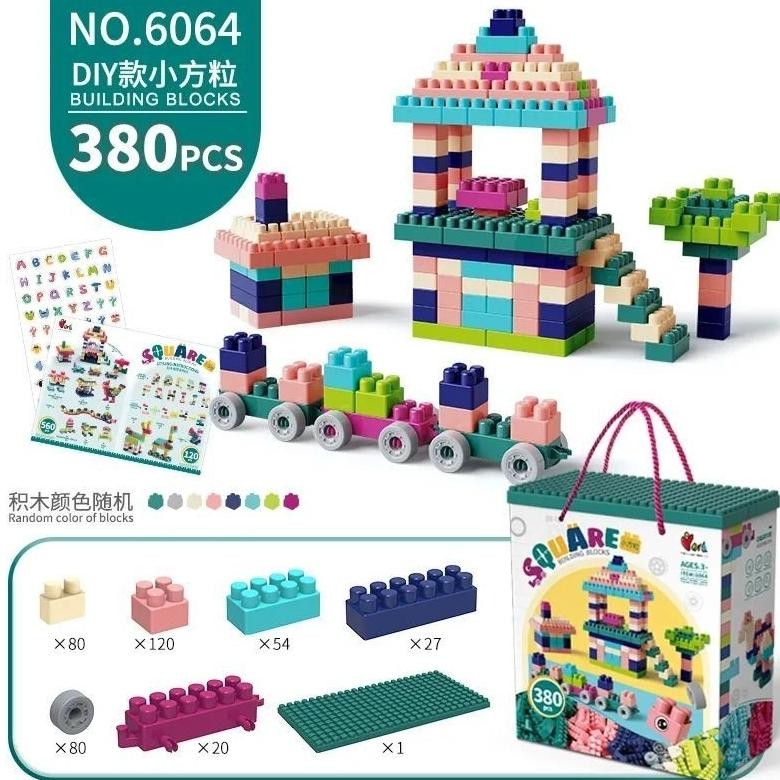 Ready Bricks Block Square Block / Mainan Bricks Block Anak Puzzle 120 pcs 280 pcs 380 pcs 580 pcs