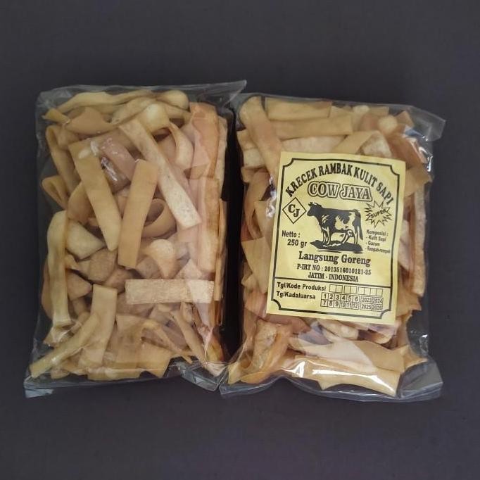 (Good) Krupuk rambak/krupuk rambak mentah kulit sapi asli bentuk stik 250 gr