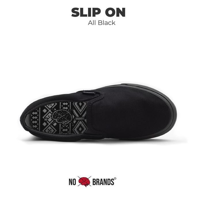 Nobrands Sepatu Slip On SELOP FULL BLACK  LOCAL PRIDE Sepatu Sneakers Pria Wanita Flat Shoes LM