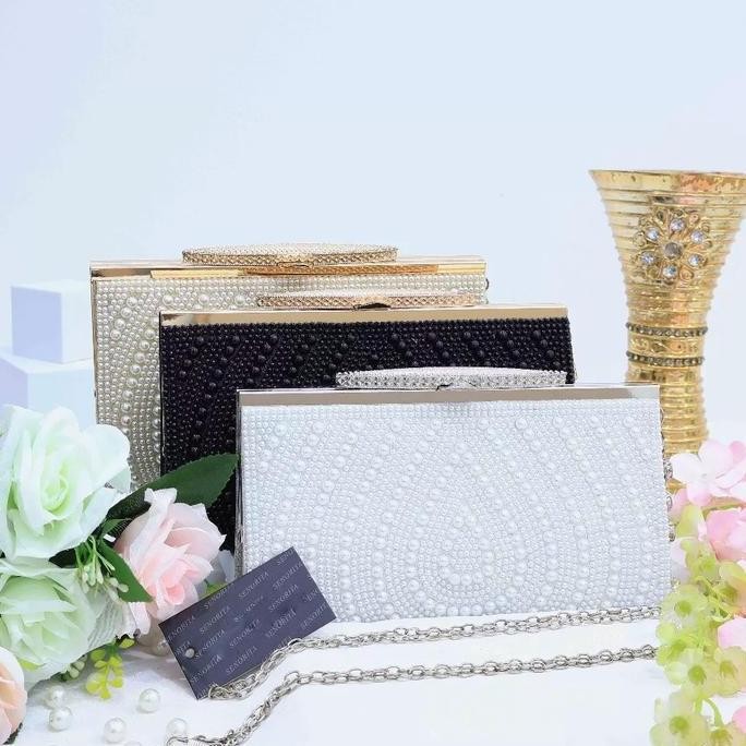 TAS PESTA/KONDANGAN/PARTY CLUTCH MEWAH MUTIARA PREMIUM KS