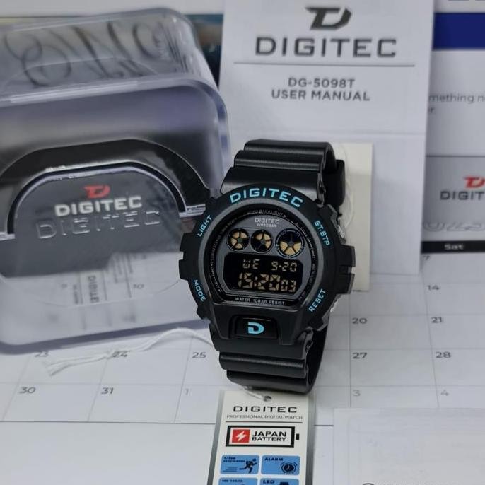 Ready  Jam Tangan Digitec Pria DG5098T Hitam Digital Original dg5098