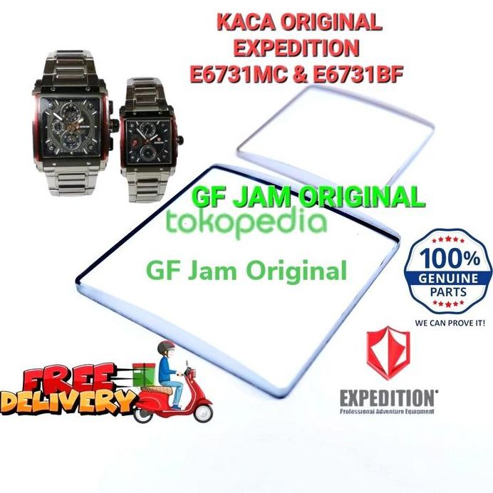 Ready  KACA JAM TANGAN EXPEDITION E6731 MC E 6731 BF ORIGINAL SPARE PART 100%