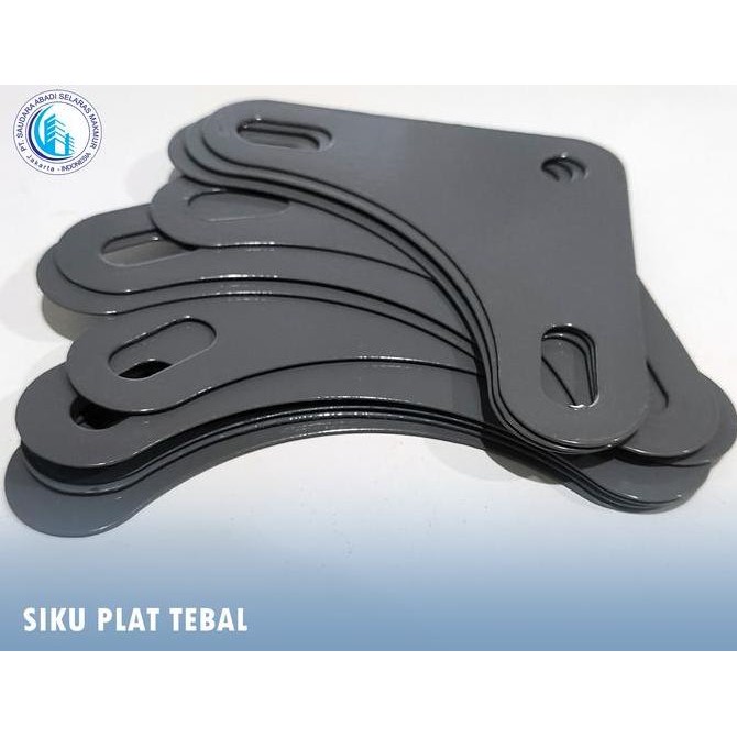 Plat Siku Lubang / Segitiga Rak Besi (Tebal)