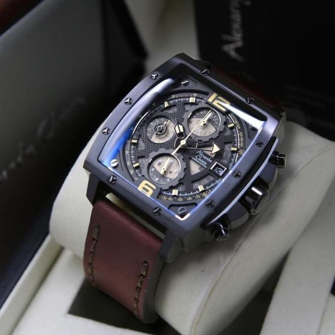 Ready  ALEXANDRE CHRISTIE 6376 MC PRIA ORIGINAL GARANSI 1TAHUN Stainless Watches Black