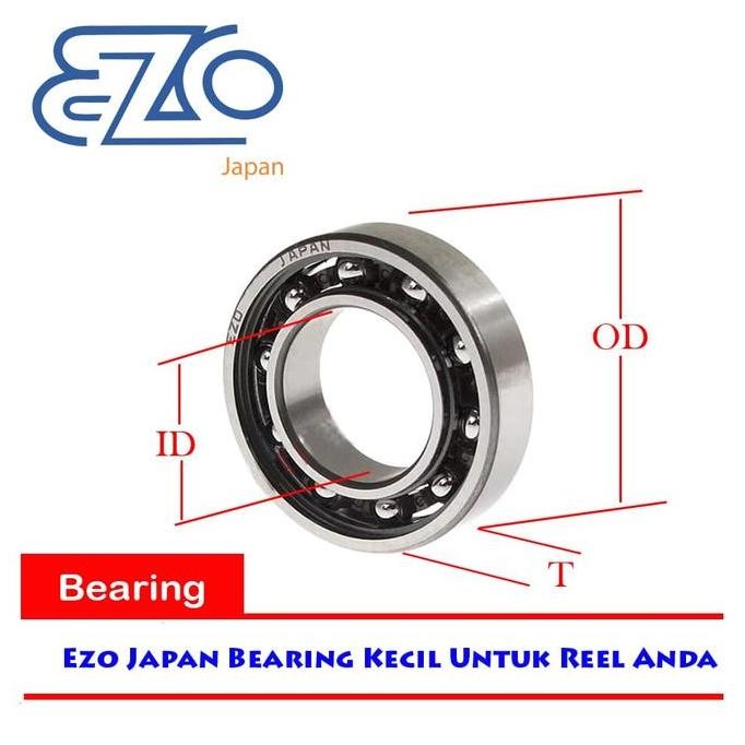 DY14 >> Bearing 7x14x3,5 Merek Ezo Japan - Bearing Reel Pancing