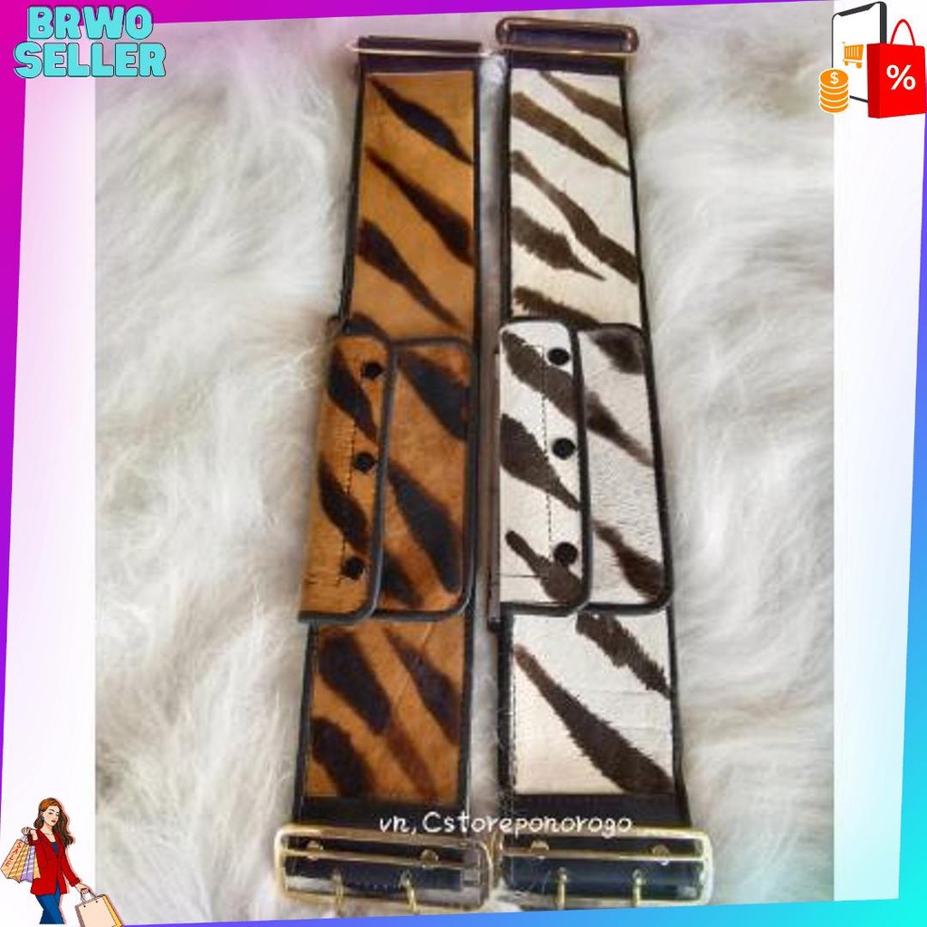 Diskon SABUK BOPO KULIT MOTIF MACAN 9 CM / Sabuk bopo anak / sabuk otok / reog / barongan / caplokan