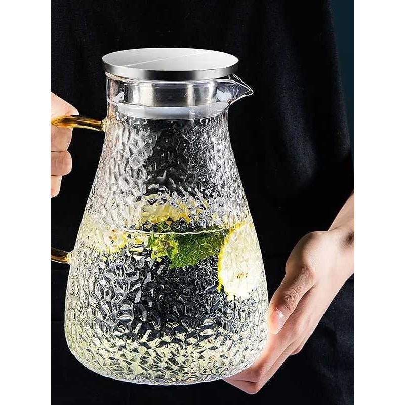 Teko Kaca Teh Pitcher Tahan Panas Api Borosilicate Glass / Teko Pitcher Kaca Tahan Panas / Teko Air 
