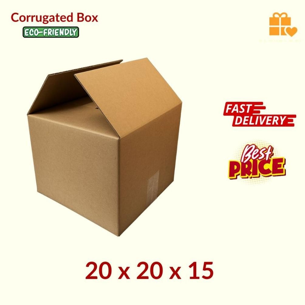 

(100 Pcs) Kardus / Karton Box Polos Uk. 20X20X15 Cm