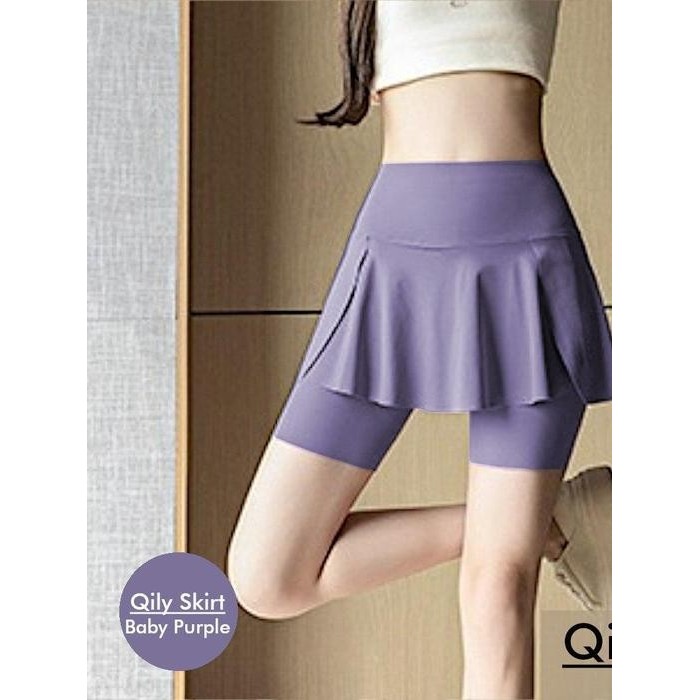Rok olahraga QILY SKORT rok tennis badminton senam aerobic gym trampolin wanita Sport Aerobik - Baby
