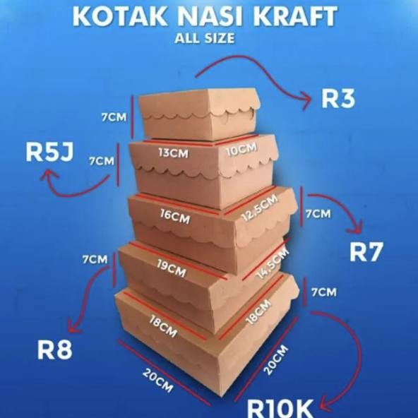 ( 100Pcs ) Kotak Dus Kue R3 R5 Renda Coklat Non-Laminasi / Kardus Snack Kue / Box Hajatan Kotak /  D