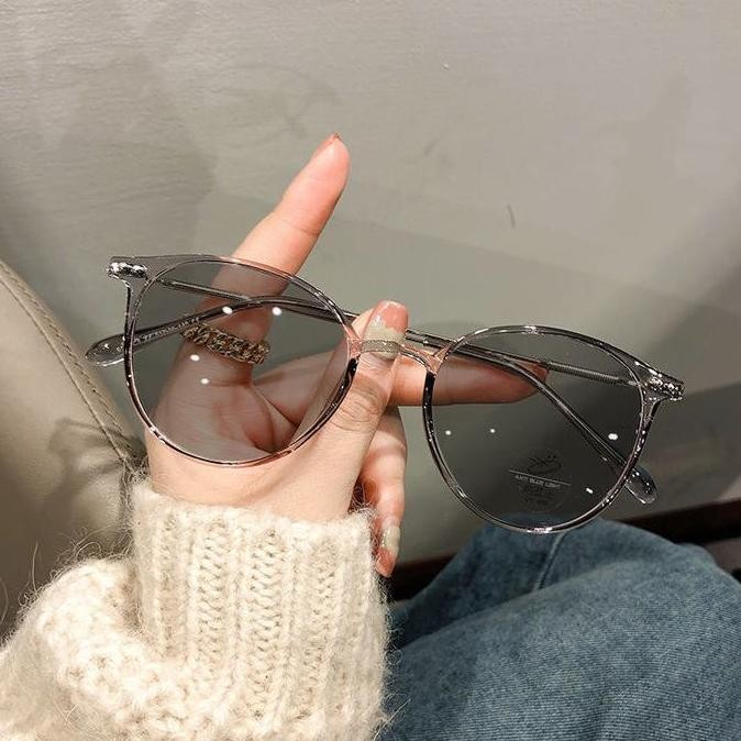 E-72  KACAMATA PHOTOCROMIC OVAL KACAMATA WANITA OVAL Perempuan