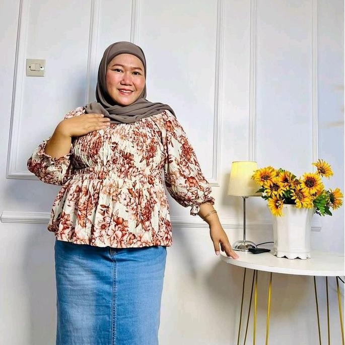 Atasan Sabrina LD 160 Rayon Jumbo - Baju Wanita Oversize - Pendek, Muslim, Panjang