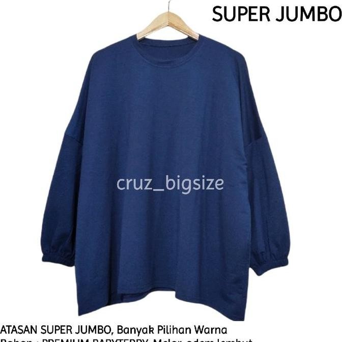 KAOS WANITA SUPER JUMBO LD 160 POLOS BABY TERRY