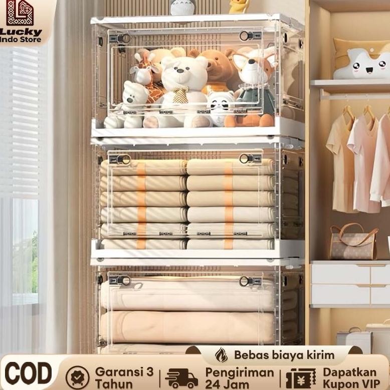 SALVO Box Penyimpanan Storage Box Lipat Kotak Plastik Penyimpanan Organizer Box Pakaian Serbaguna Ma