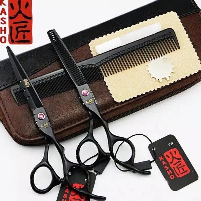 Set Gunting Rambut Kasho KAI Original Jepang / Gunting Sasak / Gunting