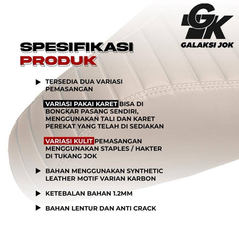 Kulit Jok Motor / Sarung Jok Motor Scoopy, Pcx, Nmax, Aerox, Vario, Beat Caferacer Custom