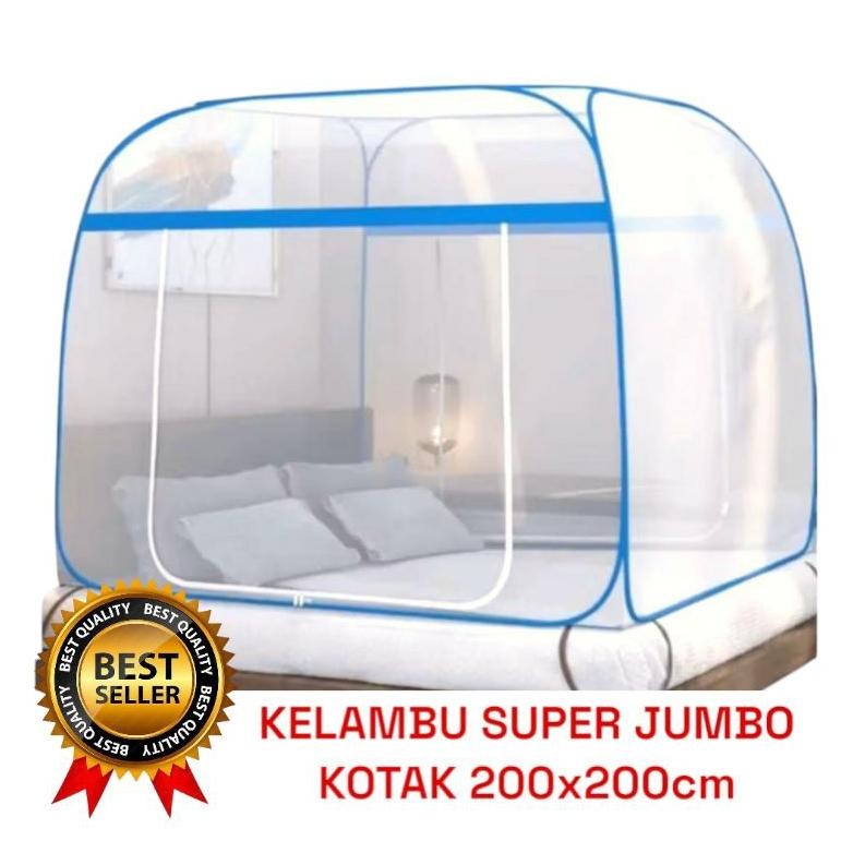 kelambu anti nyamuk kelambu lipat ukuran 200x200 jumbo kelambu tenda lipat pecegah nyamuk