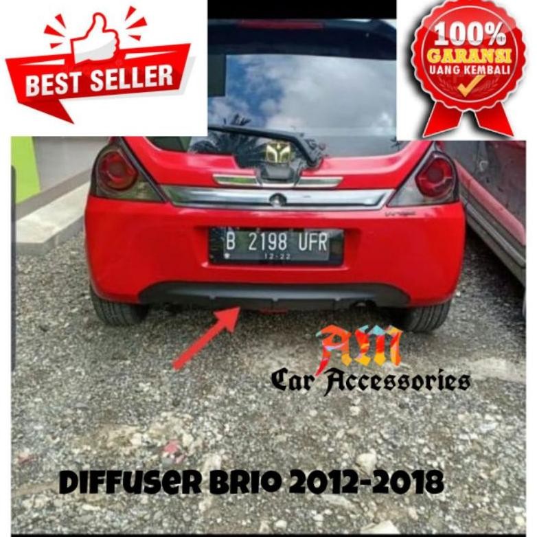 (GARANSI) Diffuser Difuser Rear Bumper Bemper bodykit belakang Honda Brio lama old 2012 2013 2014 20