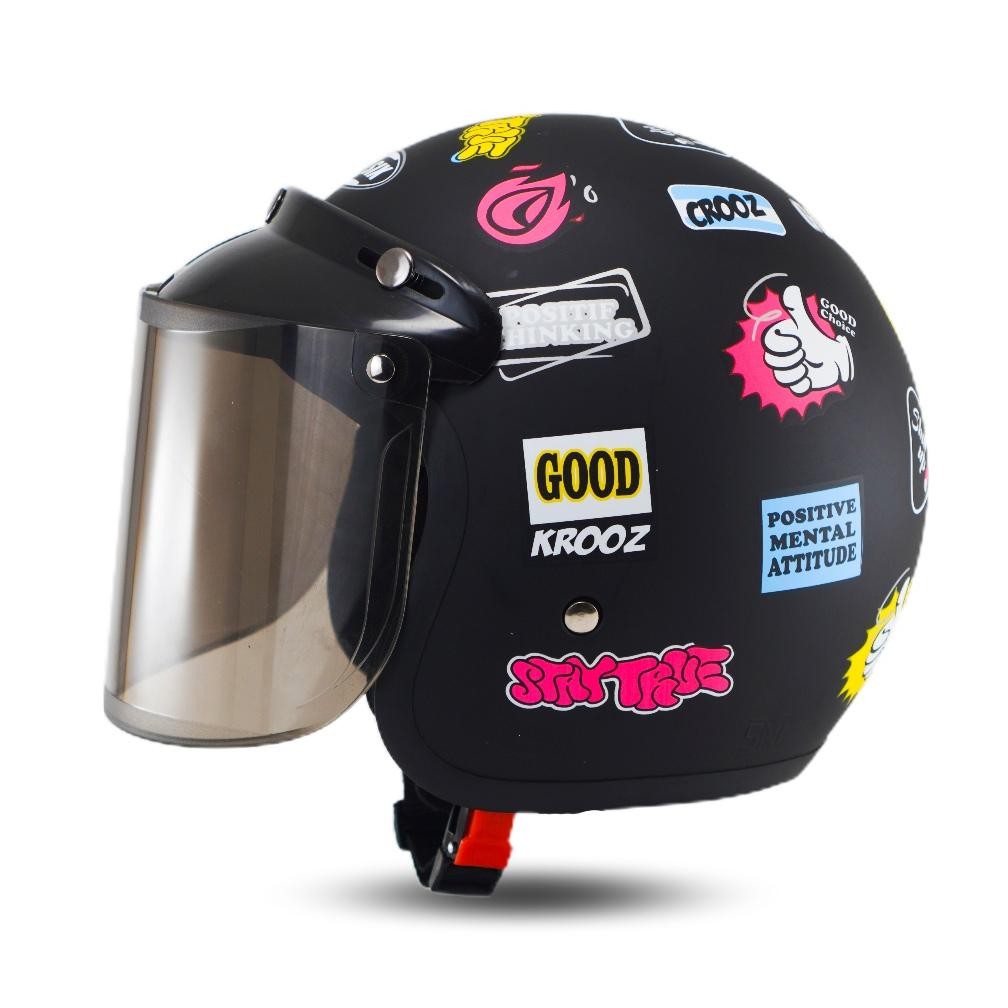 Helm Bogo Retro Motif Piston Speed Custom Helem Pria Wanita Hijab Sni