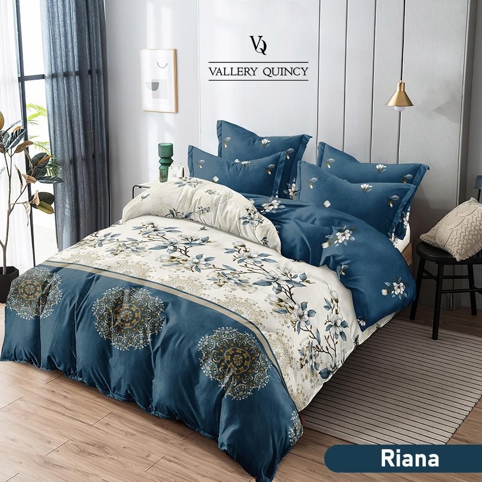Bedcover Vallery Quincy Motif Set Ukuran Sprei 160 dan 180