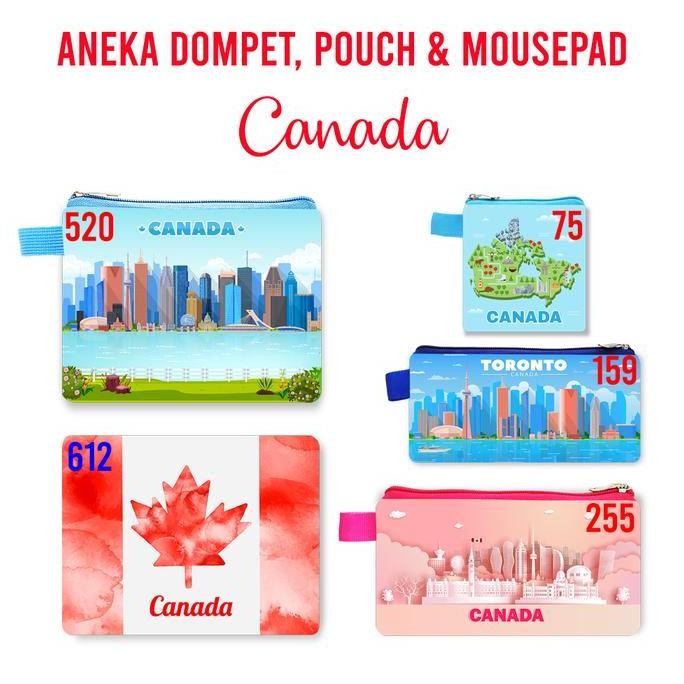 ;&;&;&;&] Kanada Dompet Landmark Souvenir Suvenir Oleh Oleh Mini Wallet Negara Dompet Panjang Pouch 