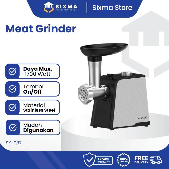 Meat Grinder Mesin Giling Daging Low Watt Multifungsi Sixma SK-087