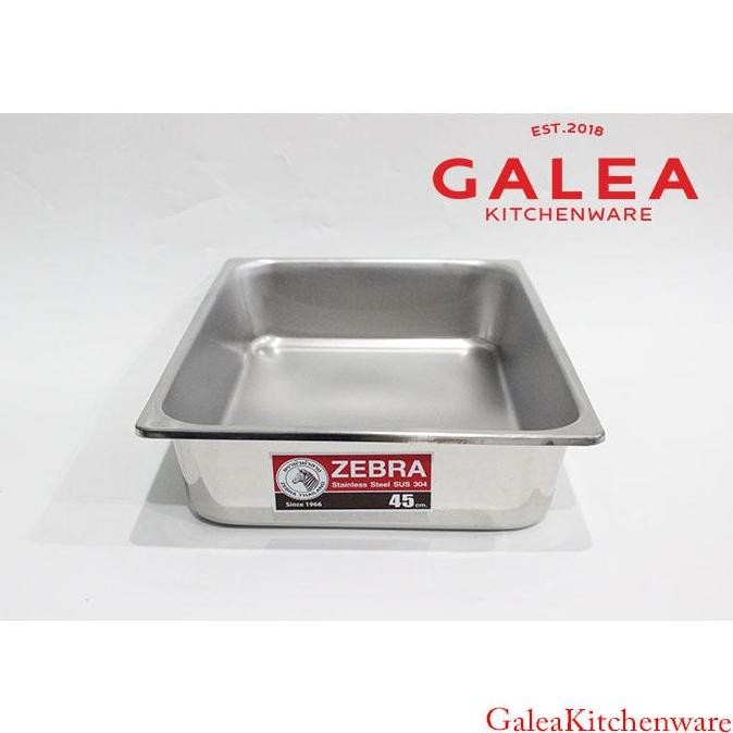 (Good) Nampan Baki Persegi Stainless / Food Pan Tebal Stainless SUS 304 / Zebra Food Pan 45 Cm 14104