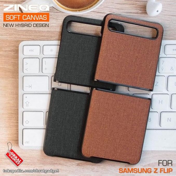 Soft Canvas Case Samsung Galaxy Z Flip 1 Hard Hardcase Softcase Casing