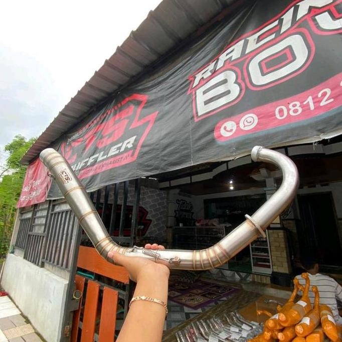 Leher knalpot mx road race original cts muffler WHY