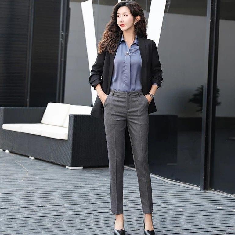 CeLana Kerja Kantor Bahan Kain Keper Premium Wanita Slimfit