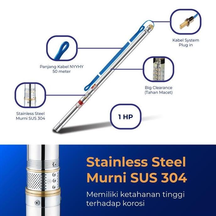 Pompa Satelit Shimizu / Submersible Pump Spg20-327K Bit (1 Hp)