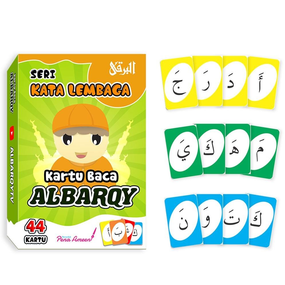 KARTU BACA/FLASHCARD ALBARQY MINI SERI KATA LEMBAGA