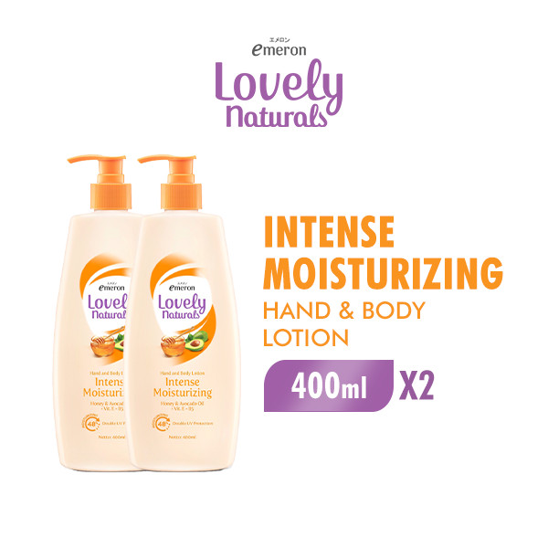 Emeron Lovely Naturals Hand & Body Lotion Intense Moisturizing 400 ml x2