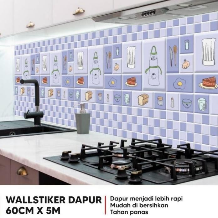 Wallstiker Dinding Dapur Ungu 60Cm X 5M