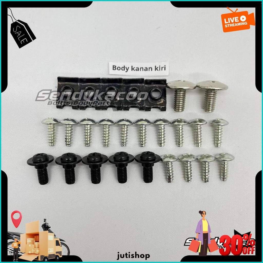 Baut Body Supra Fit New / Baut Batok Supra Fit New / Baut Supra Fit New Full Set Original Produk