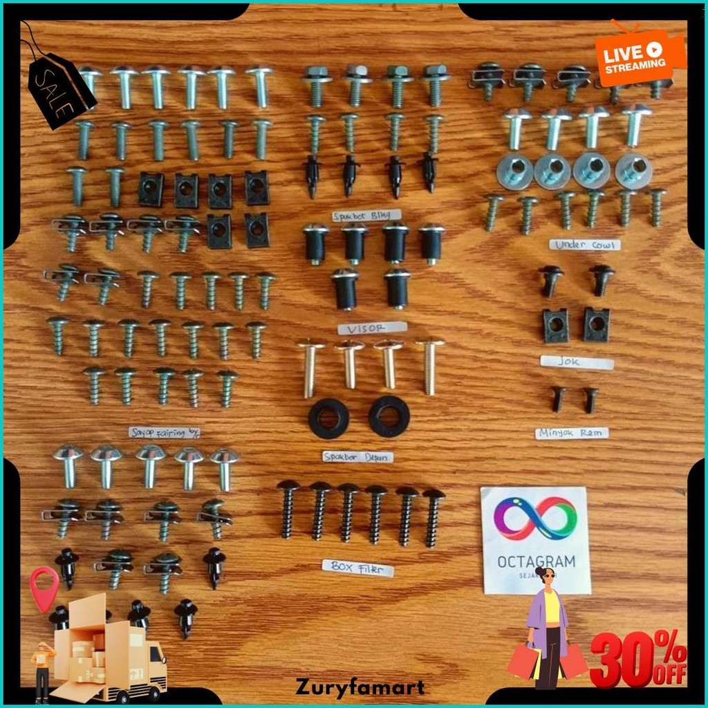 Baut Full Set Body Gsx 150R/Baut Body Full Set Suzuki Gsx 150R Cod