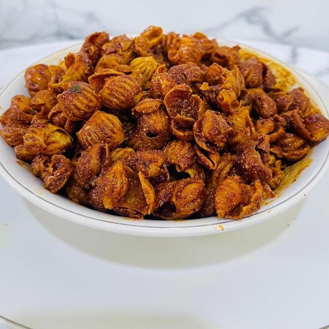 New KERANG NIKMAT 250gr GURIH DAN RENYAH Cemilan Pedas Vegetarian Lychee Food  Makanan Kering Asin F